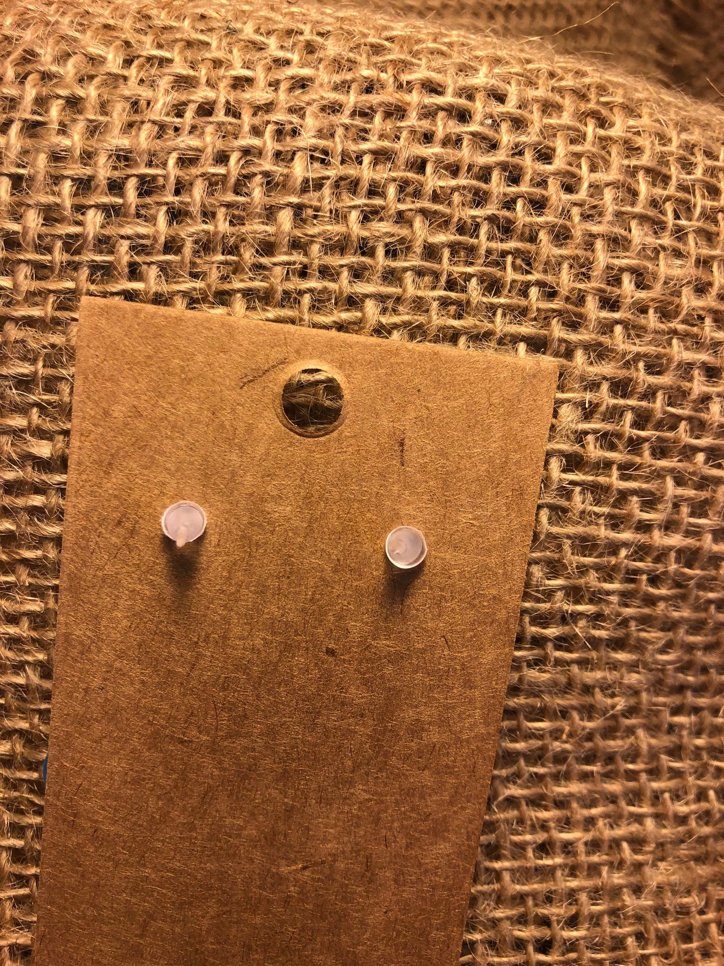 Blue Lagoon lightweight clay earrings with plastic posts non metal blue hoops metal allergy The Charity