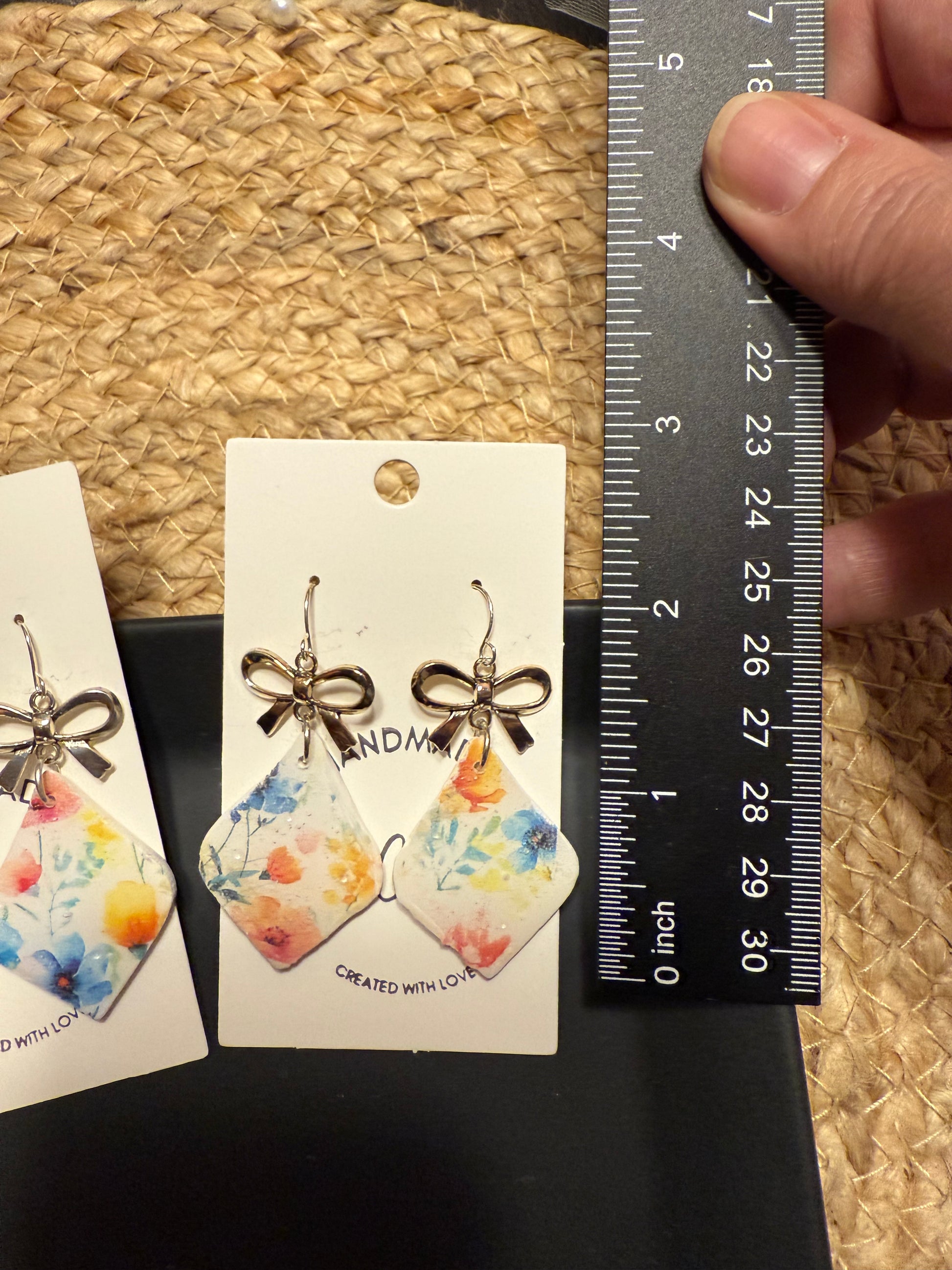 Summer Flower Collection Polymer Clay Earrings Wedding Party Accessories Handmade Botanical Design Bridesmaid Gift Set Pink Blue Green Floral Pattern Dangle Earring Collection Fashion Forward Style Resin Coated Jewelry Beautiful 